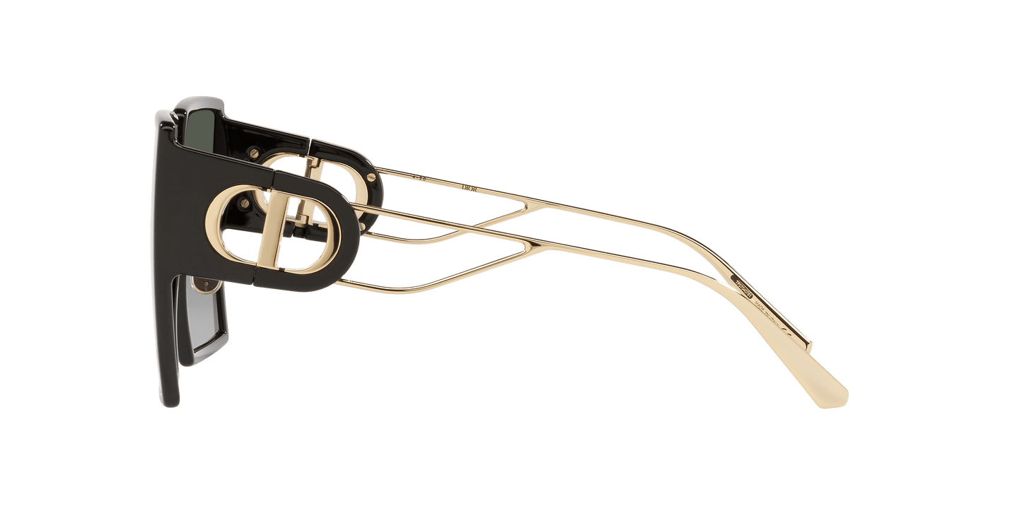 משקפי שמש של דיור שחור וזהב-עשן | Dior 30Montaigne SU Black & Gold-Smoke