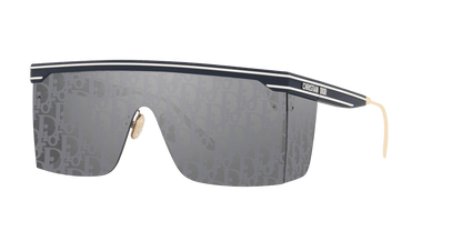 משקפי שמש של דיור כחול-כסף | Dior DiorClub M1U 31B8 Blue-Silver DiorOblique