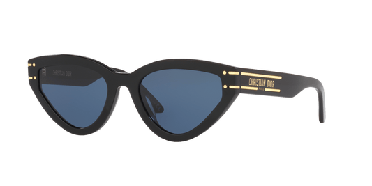משקפי שמש של דיור שחור מבריק-כחול | Dior DiorSignature B2U Black Shiny-Blue