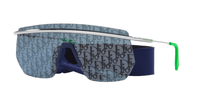 Dior DiorMotion M2I Silver Shiny-Blue Mirror Sunglasses | Dior DiorMotion M2I Silver Shiny-Blue Mirror