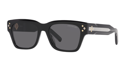 משקפי שמש של דיור שחור מבריק-עשן | Dior CD Diamond S2 Black Shiny-Smoke