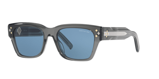 משקפי שמש של דיור כחול מבריק-סגול | Dior CD Diamond S2 Blue Shiny-Purple