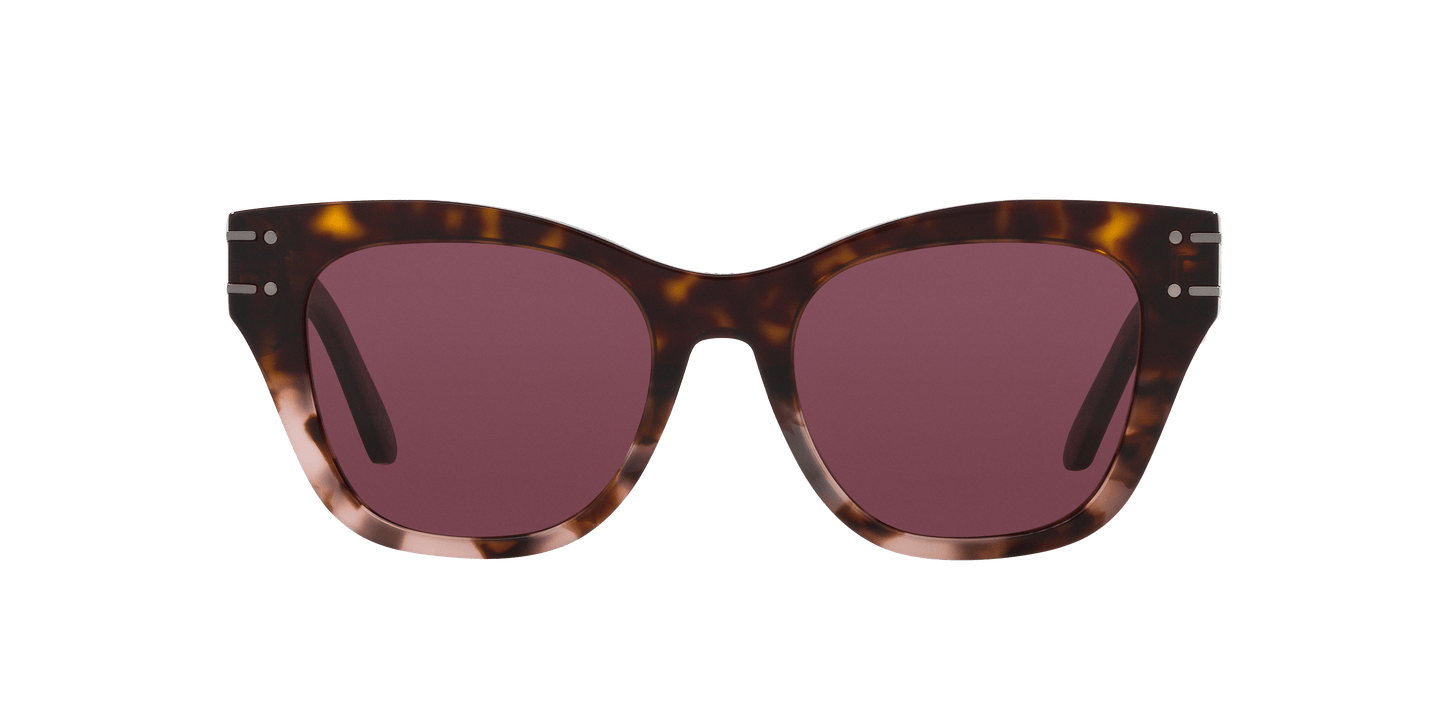 משקפי שמש של דיור צב צהוב-בורדו | Dior DiorSignature B4I Tortoise Yellow-Bordeaux