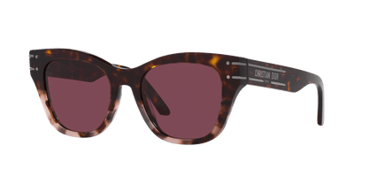 משקפי שמש של דיור צב צהוב-בורדו | Dior DiorSignature B4I Tortoise Yellow-Bordeaux