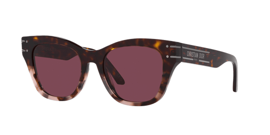 משקפי שמש של דיור צב צהוב-בורדו | Dior DiorSignature B4I Tortoise Yellow-Bordeaux
