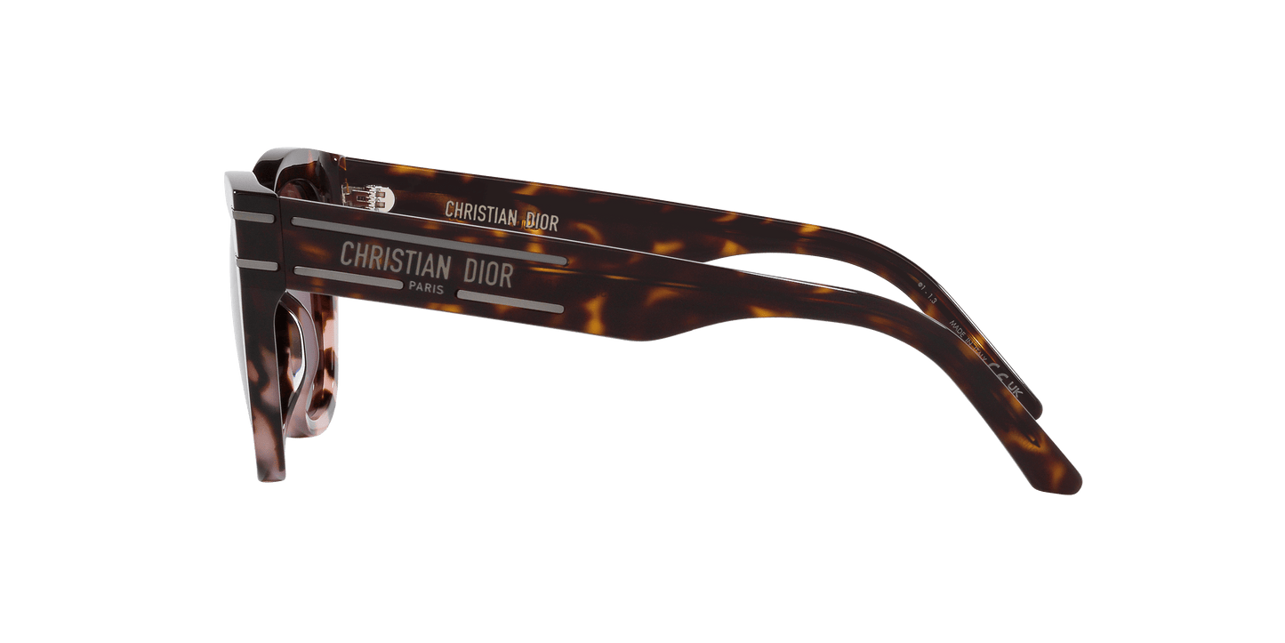 משקפי שמש של דיור צב צהוב-בורדו | Dior DiorSignature B4I Tortoise Yellow-Bordeaux