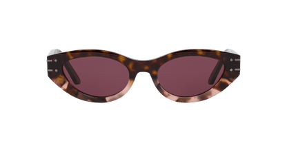 משקפי שמש של דיור צב צהוב-בורדו | Dior DiorSignature B5I Tortoise Yellow-Bordeaux