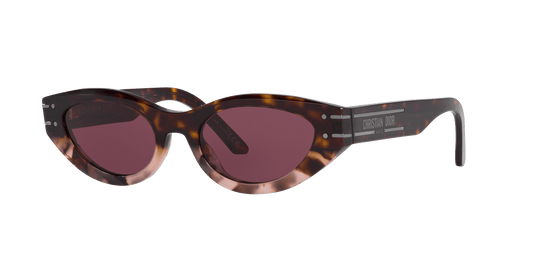 משקפי שמש של דיור צב צהוב-בורדו | Dior DiorSignature B5I Tortoise Yellow-Bordeaux