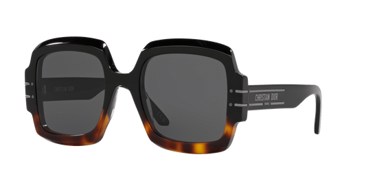 משקפי שמש של דיור שחור מבריק-עשן | Dior DiorSignature S1U Shiny Black-Smoke