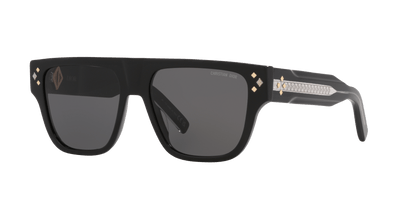 משקפי שמש של דיור שחור מבריק-אפור | Dior Cd Diamond S6I Dm40124I Black Shiny-Grey