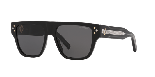 משקפי שמש של דיור שחור מבריק-אפור | Dior Cd Diamond S6I Dm40124I Black Shiny-Grey