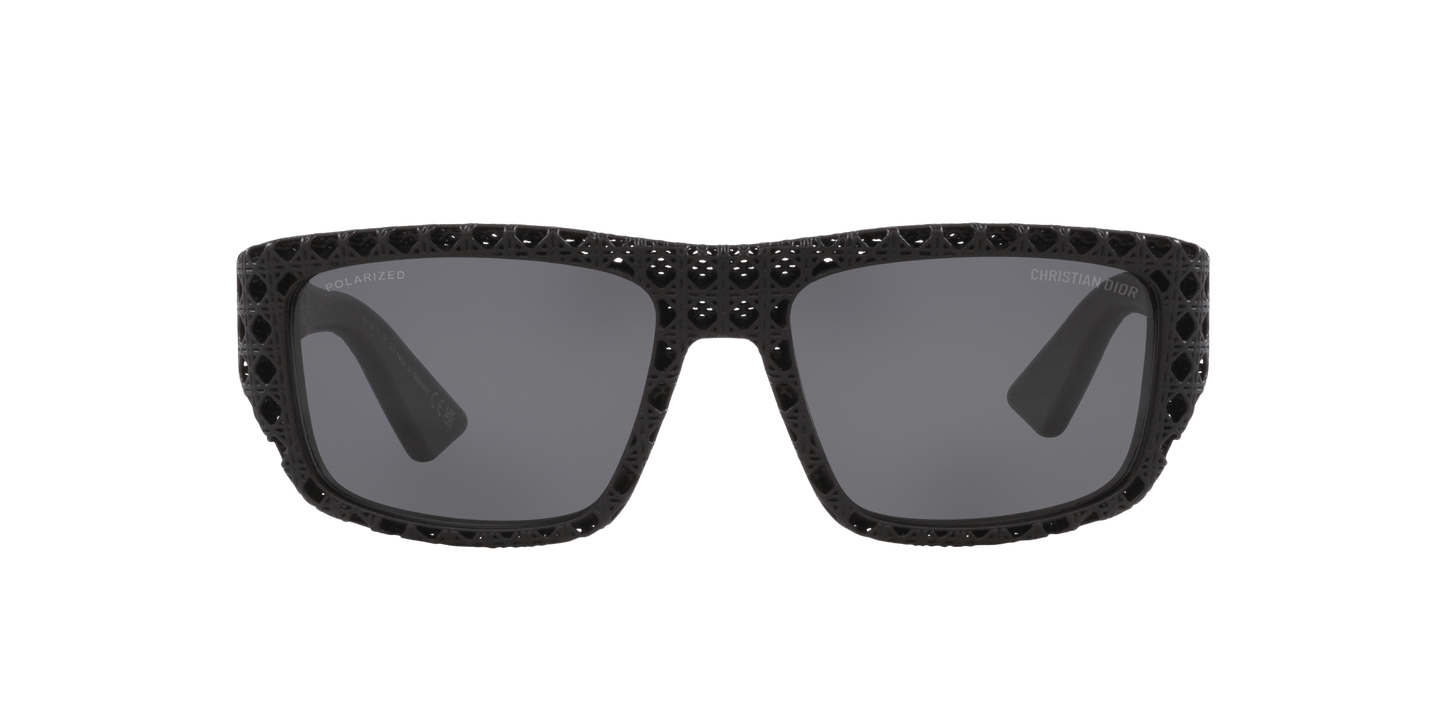 משקפי שמש של דיור שחור מט-אפור | Dior Dior3D S1I Dm40127I Black Matte-Grey