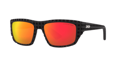 משקפי שמש של דיור שחור מט-אדום | Dior Dior3D S1I Dm40127I Black Matte-Red