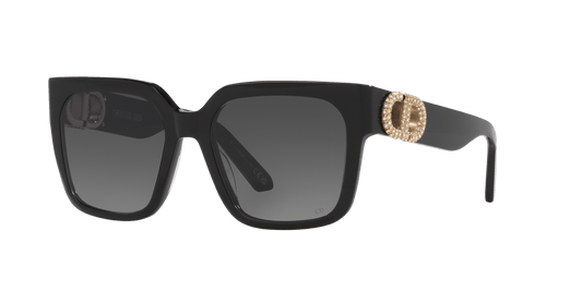 משקפי שמש של דיור שחור מבריק-אפור | Dior 30Montaigne S11I Cd40144I Black Shiny-Grey