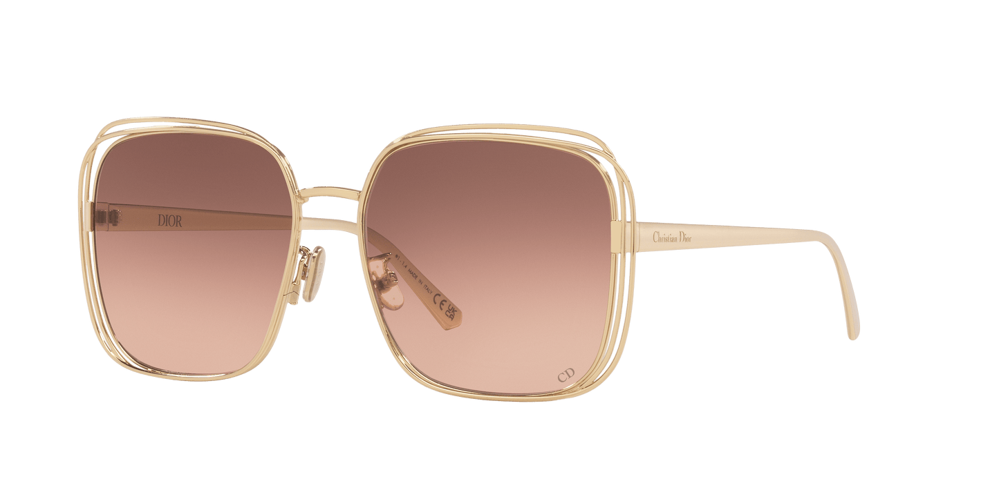 משקפי שמש של דיור זהב מבריק-חום | Dior Fildior S1U Cd40151U Gold Shiny-Brown