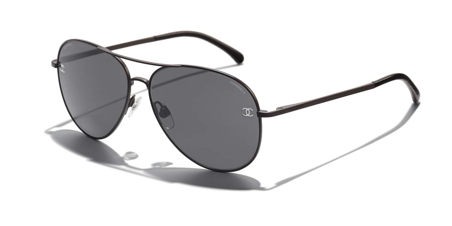 משקפי שמש של שאנל חום-אפור | CHANEL Pilot Sunglasses CH4189TQ Brown-Grey