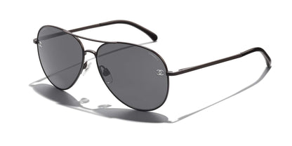 משקפי שמש של שאנל חום-אפור | CHANEL Pilot Sunglasses CH4189TQ Brown-Grey