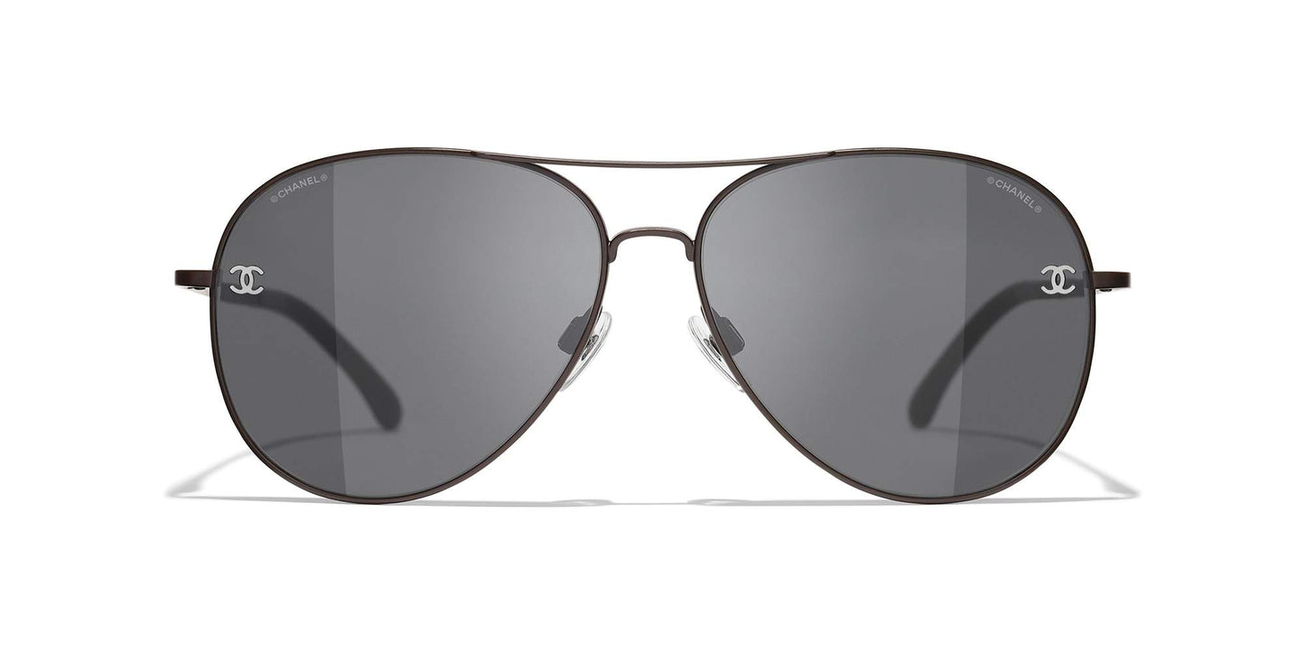 משקפי שמש של שאנל חום-אפור | CHANEL Pilot Sunglasses CH4189TQ Brown-Grey