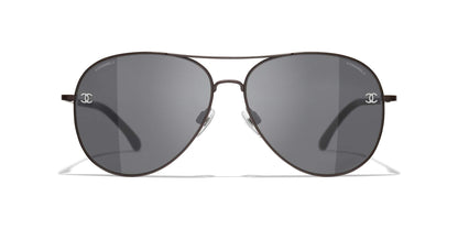 משקפי שמש של שאנל חום-אפור | CHANEL Pilot Sunglasses CH4189TQ Brown-Grey