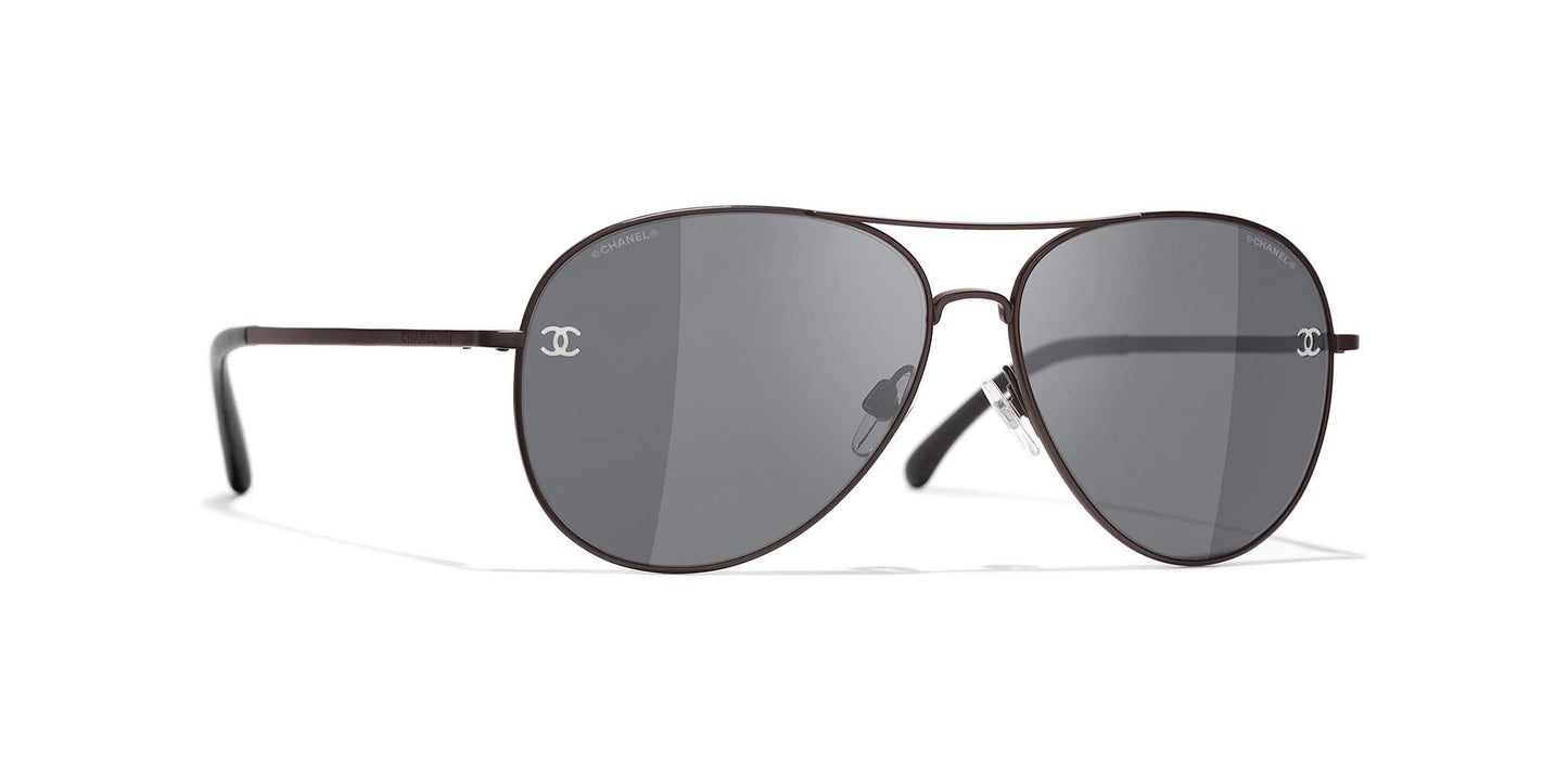 משקפי שמש של שאנל חום-אפור | CHANEL Pilot Sunglasses CH4189TQ Brown-Grey