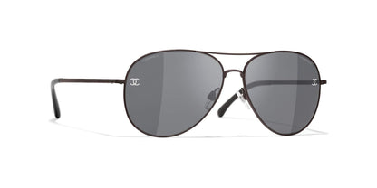 משקפי שמש של שאנל חום-אפור | CHANEL Pilot Sunglasses CH4189TQ Brown-Grey