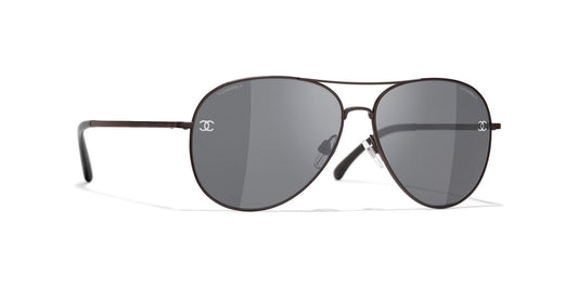 משקפי שמש של שאנל חום-אפור | CHANEL Pilot Sunglasses CH4189TQ Brown-Grey