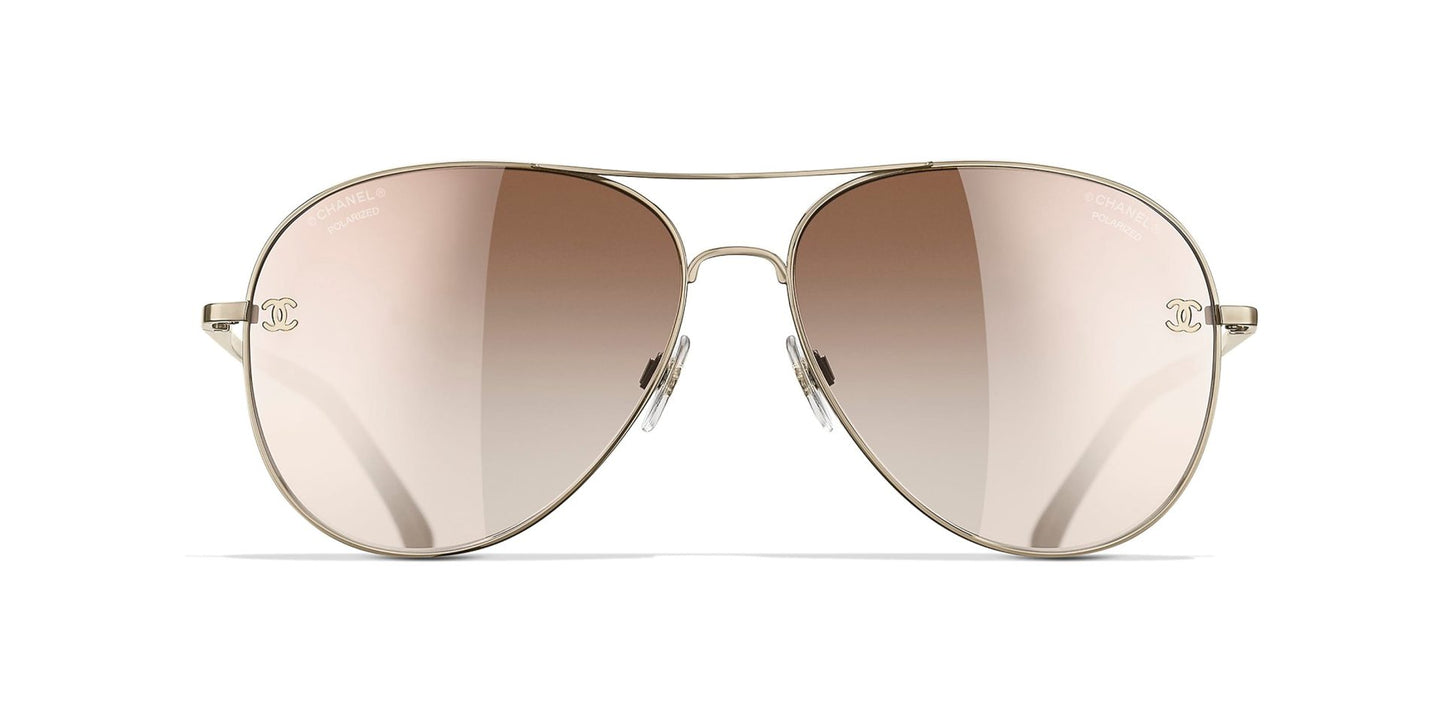 משקפי שמש של שאנל זהב-חום | CHANEL CH4189TQ pilot glasses Gold-Brown