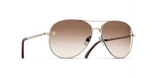 משקפי שמש של שאנל זהב-חום | CHANEL CH4189TQ pilot glasses Gold-Brown
