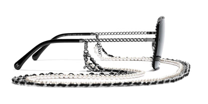משקפי שמש של שאנל כסף-אפור כהה | CHANEL Square Sunglasses CH4244 Dark Silver-Grey