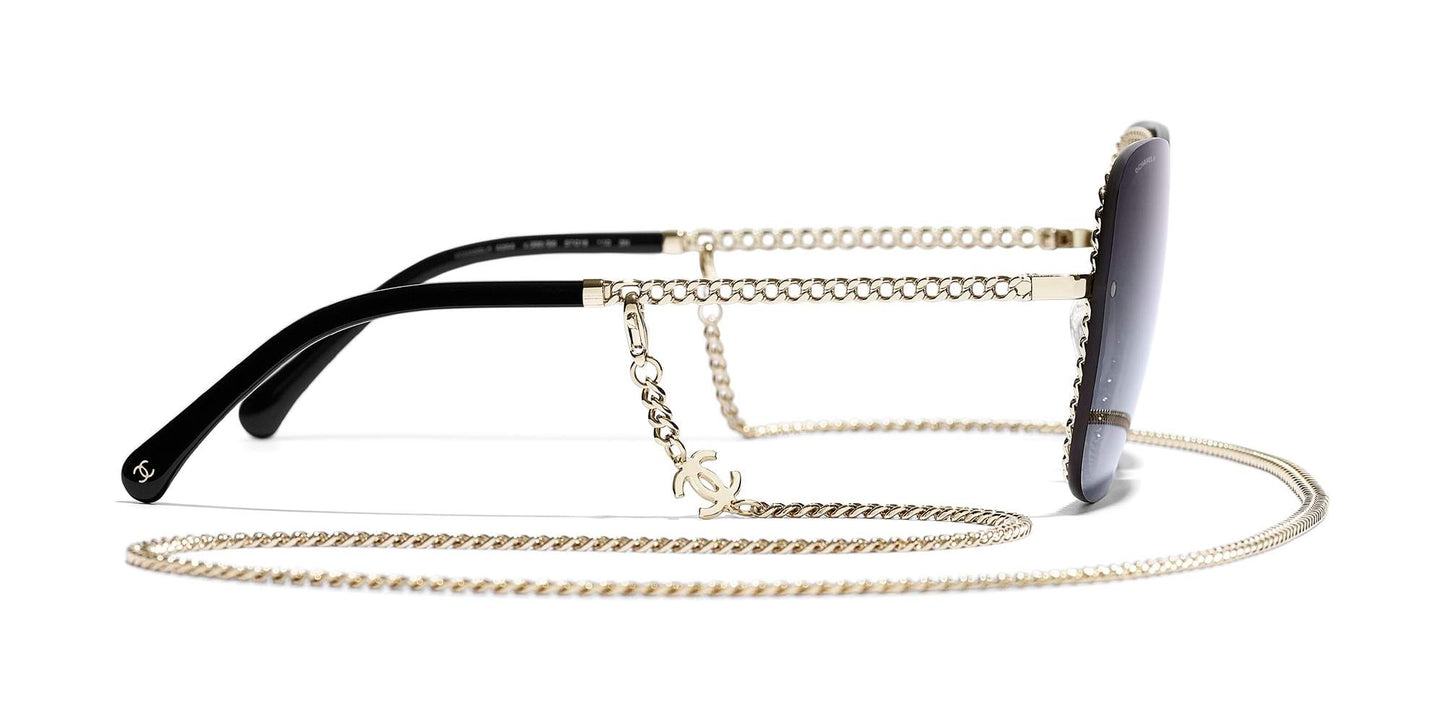 משקפי שמש של שאנל זהב-אפור | CHANEL Square Sunglasses CH4244 Gold-Grey