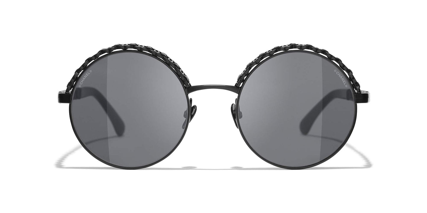 משקפי שמש של שאנל שחור-אפור | CHANEL Round Sunglasses CH4265Q Black-Grey