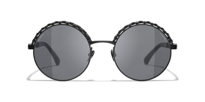משקפי שמש של שאנל שחור-אפור | CHANEL Round Sunglasses CH4265Q Black-Grey