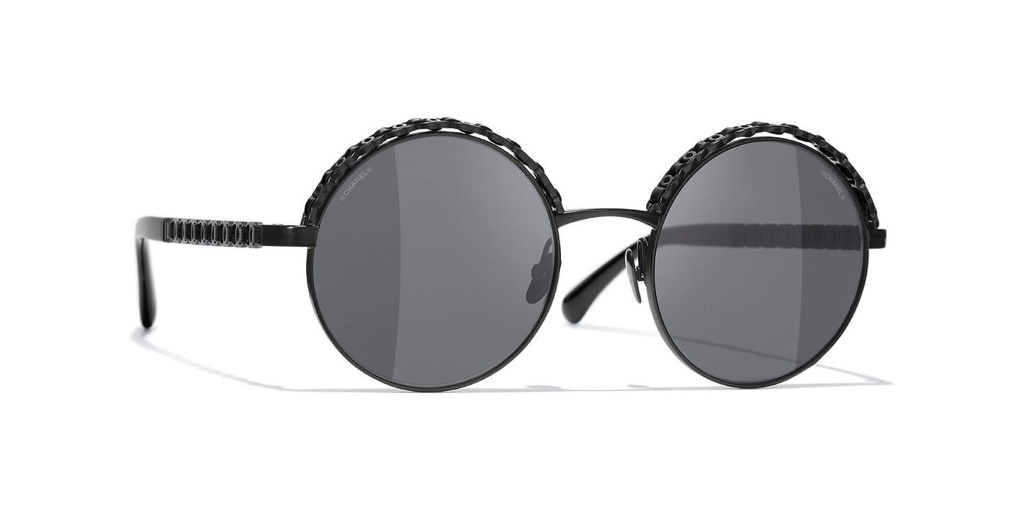 משקפי שמש של שאנל שחור-אפור | CHANEL Round Sunglasses CH4265Q Black-Grey