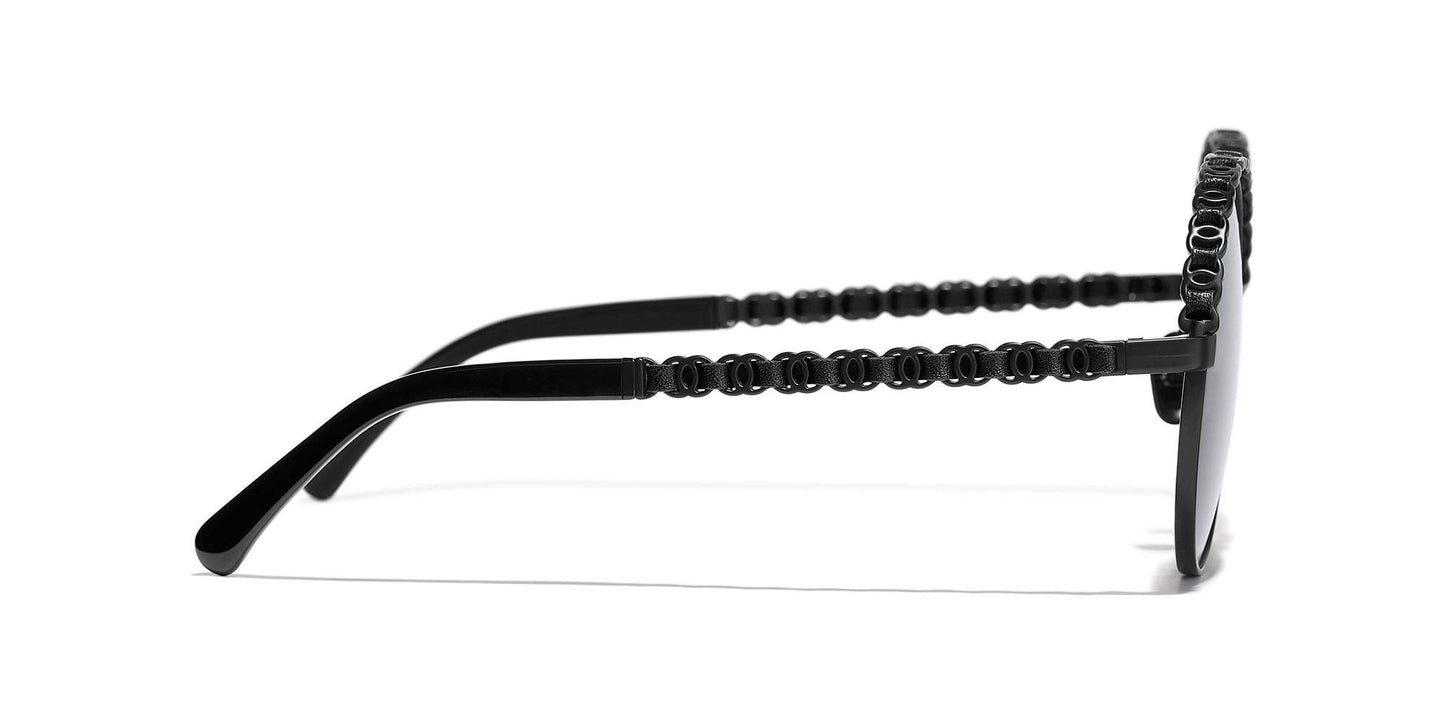 משקפי שמש של שאנל שחור-אפור | CHANEL Round Sunglasses CH4265Q Black-Grey