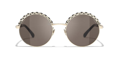 משקפי שמש של שאנל זהב-חום | CHANEL Round glasses CH4265Q Gold-Brown