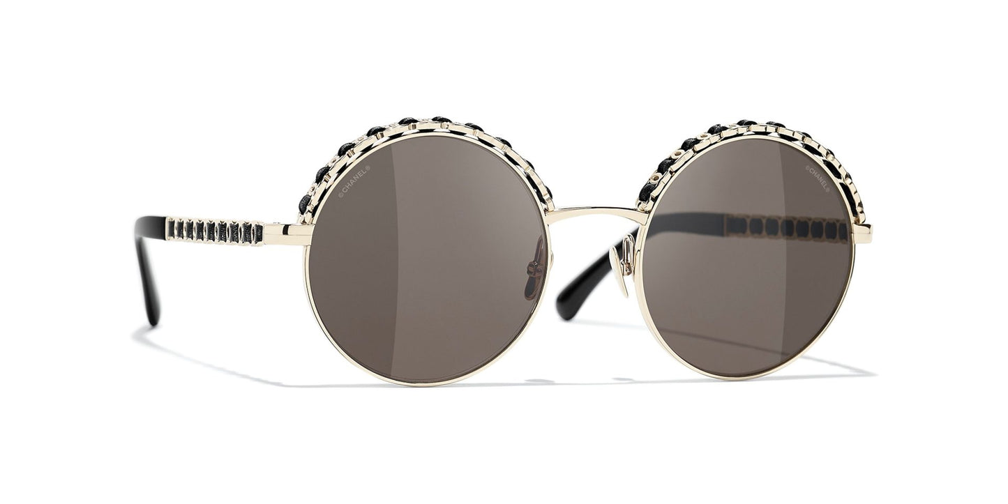 משקפי שמש של שאנל זהב-חום | CHANEL Round glasses CH4265Q Gold-Brown
