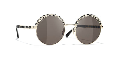 משקפי שמש של שאנל זהב-חום | CHANEL Round glasses CH4265Q Gold-Brown