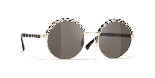 משקפי שמש של שאנל זהב-חום | CHANEL Round glasses CH4265Q Gold-Brown