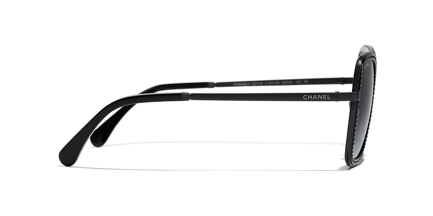 משקפי שמש של שאנל שחור-אפור | CHANEL Square Sunglasses CH4277B Black-Grey