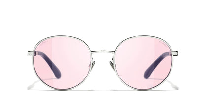 Chanel Silver-Pink Sunglasses | CHANEL Pantos CH4282 Glasses Money-Pink