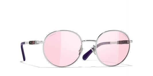משקפי שמש של שאנל כסף-ורוד | CHANEL Pantos CH4282 Glasses Money-Pink