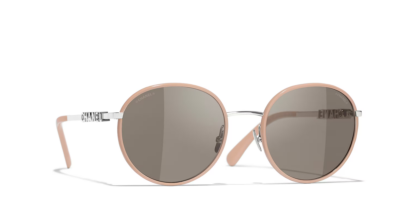 משקפי שמש של שאנל כסף-חום | CHANEL Pantos CH4282 Glasses Money-Brown
