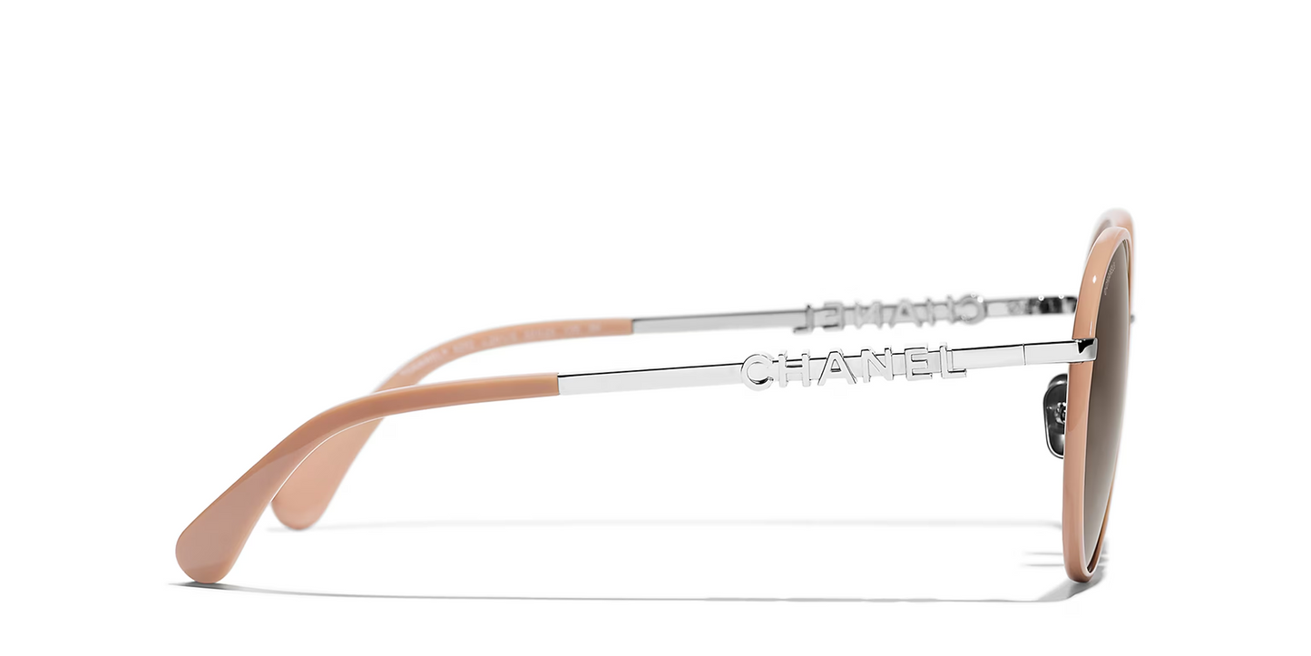 משקפי שמש של שאנל כסף-חום | CHANEL Pantos CH4282 Glasses Money-Brown