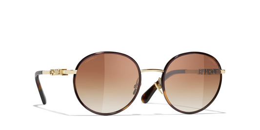 משקפי שמש של שאנל זהב-חום | CHANEL Pantos CH4282 Glasses Gold-Brown