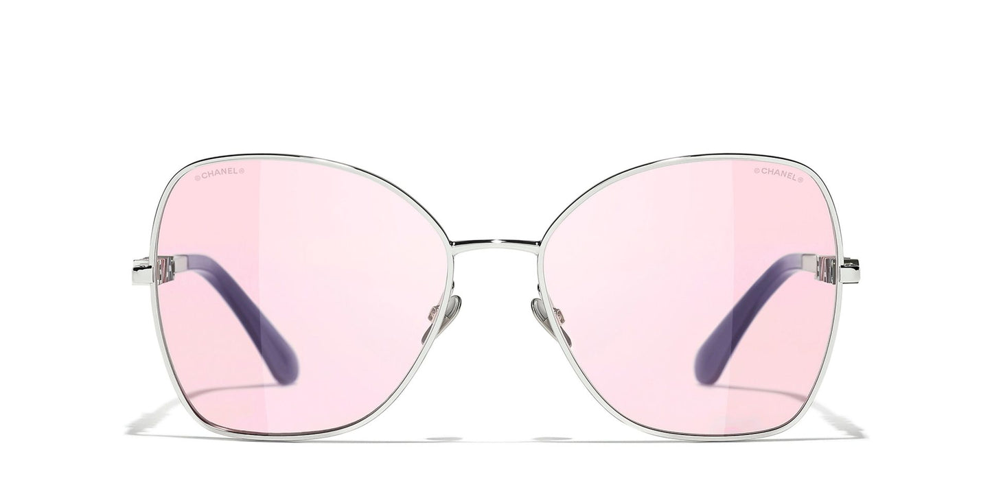 משקפי שמש של שאנל כסף-ורוד | CHANEL Butterfly Glasses CH4283 Money-Pink