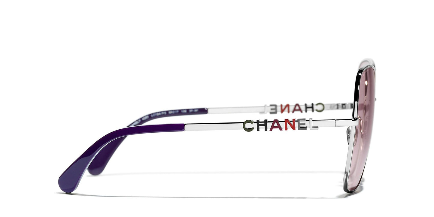 משקפי שמש של שאנל כסף-ורוד | CHANEL Butterfly Glasses CH4283 Money-Pink