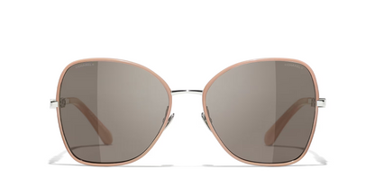 משקפי שמש של שאנל כסף-חום | CHANEL Butterfly Glasses CH4283 Money-Brown