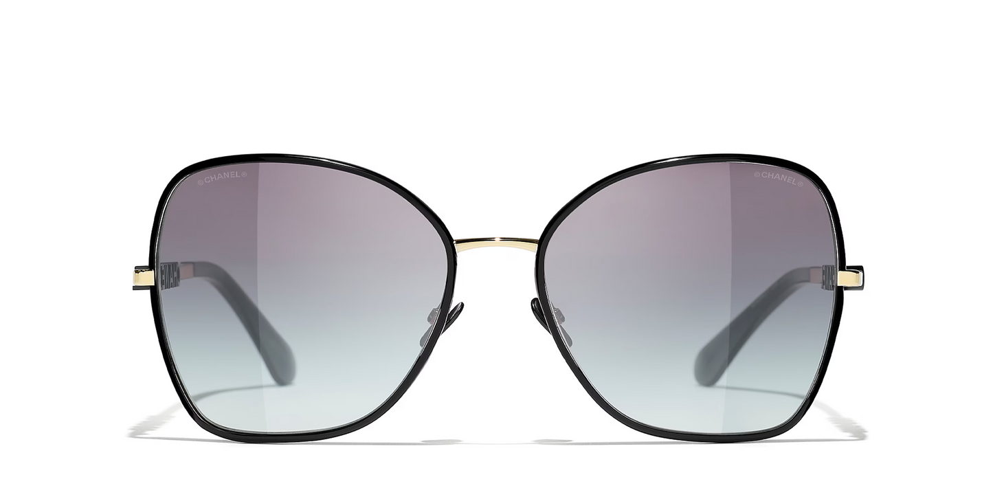 משקפי שמש של שאנל זהב-אפור | CHANEL Butterfly Glasses CH4283 Gold-Grey
