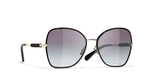 משקפי שמש של שאנל זהב-אפור | CHANEL Butterfly Glasses CH4283 Gold-Grey