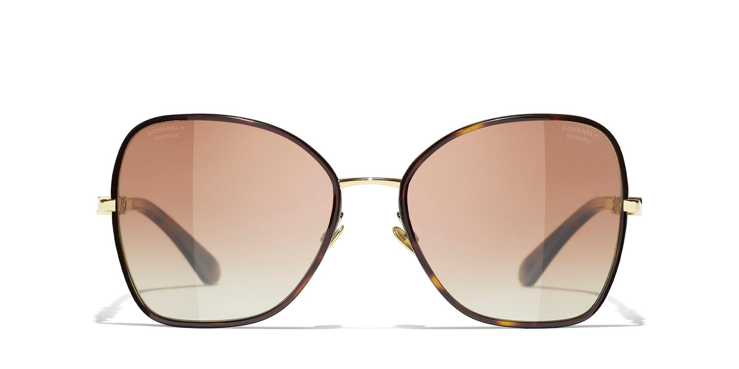 משקפי שמש של שאנל זהב-חום | CHANEL Butterfly Glasses CH4283 Gold-Brown